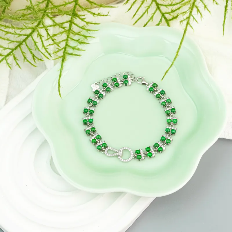 CUIYURIJI Ice Glutinous Jadeite Bracelets Women's-2