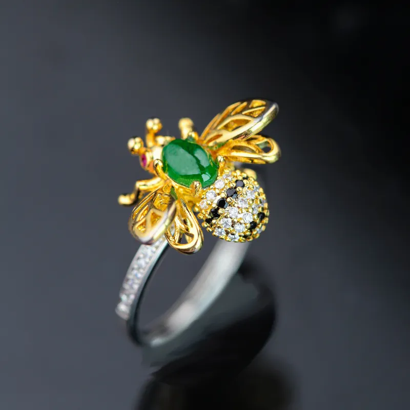 CUIYURIJI Ice Glutinous Jadeite Rings Women's-1