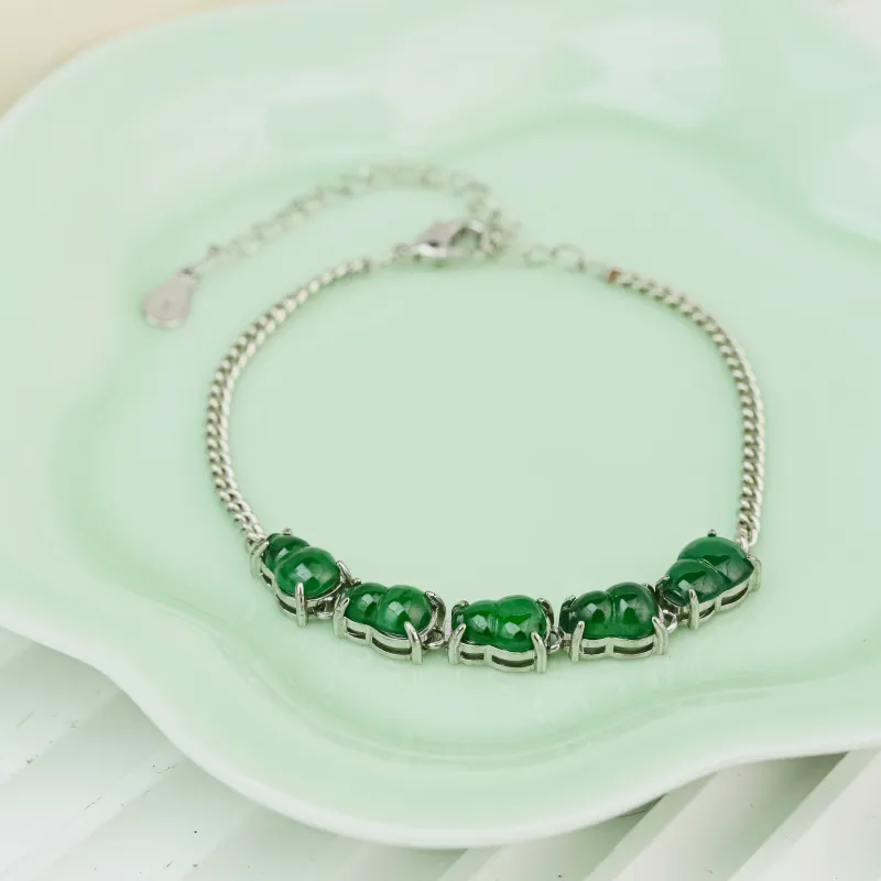 CUIYURIJI Ice Glutinous Jadeite Bracelets Women's-5
