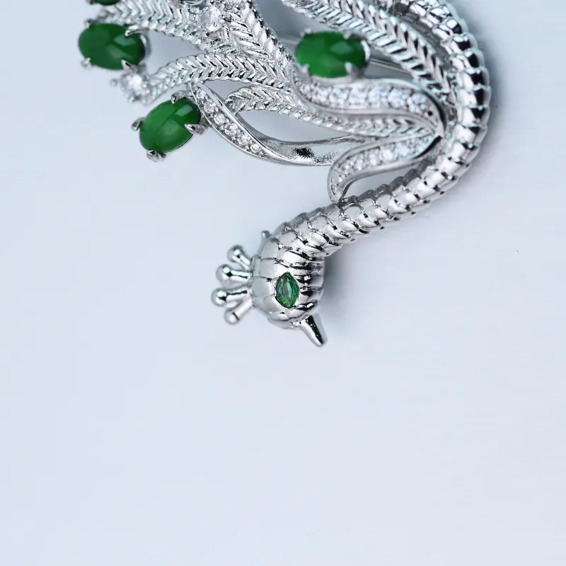 CUIYURIJI Ice Glutinous Jadeite Brooches Unisex-4