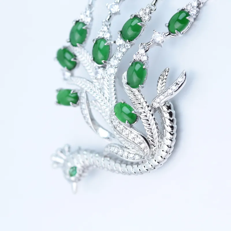 CUIYURIJI Ice Glutinous Jadeite Brooches Unisex-1