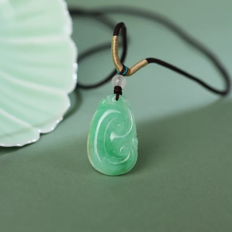 CUIYURIJI Glutinous Jade Jadeite Necklaces Unisex-3