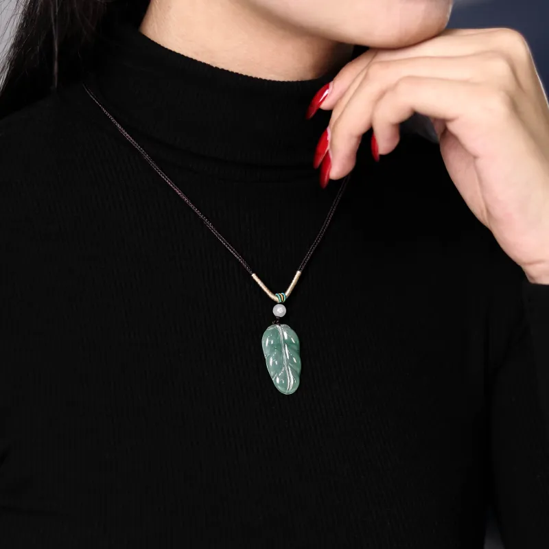 CUIYURIJI Glutinous Jade Necklaces Women's-3