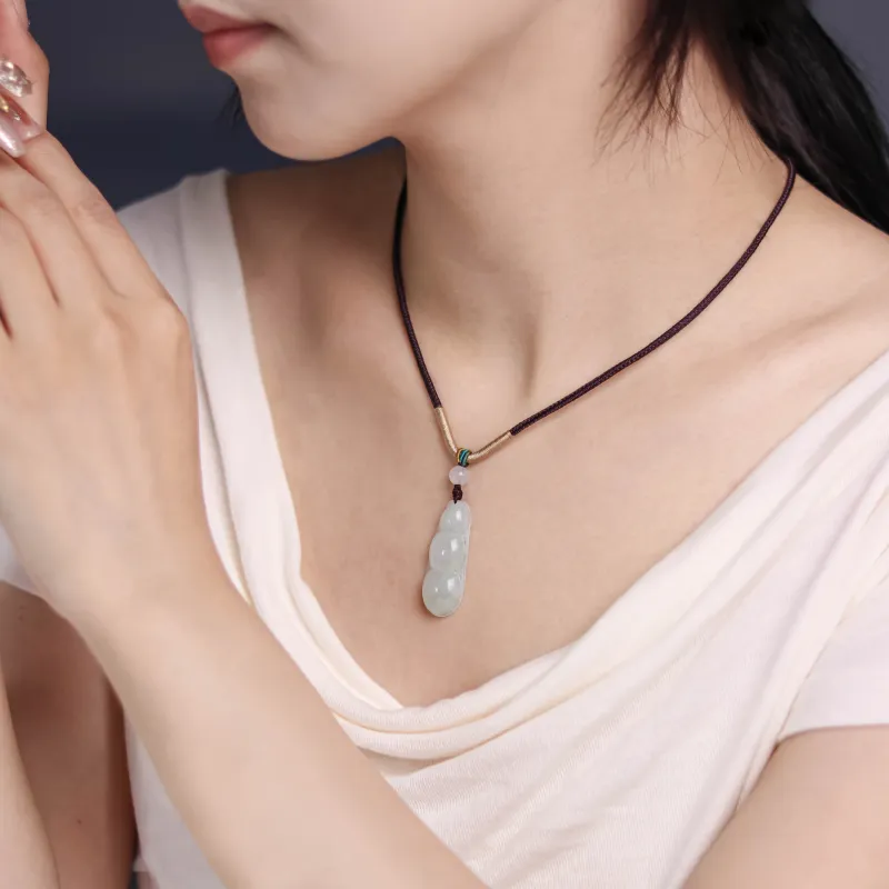 CUIYURIJI Glutinous Jade Necklaces Women's-1