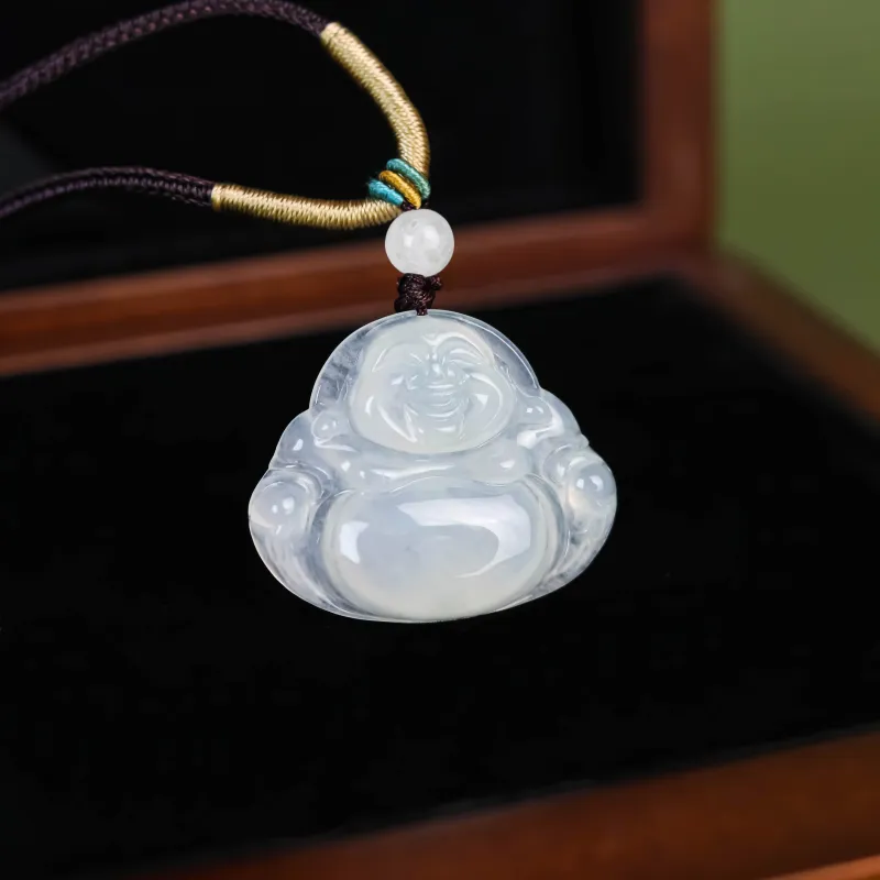 CUIYURIJI Ice Glutinous Jadeite Necklaces Women's-2
