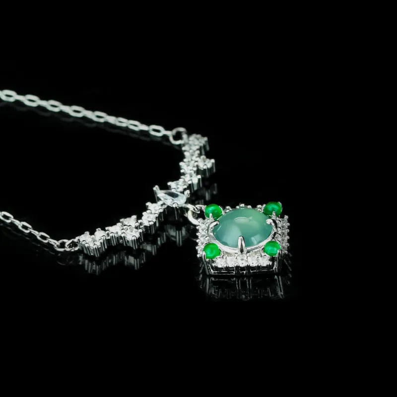 CUIYURIJI Ice Glutinous Jadeite Necklaces Women's-4
