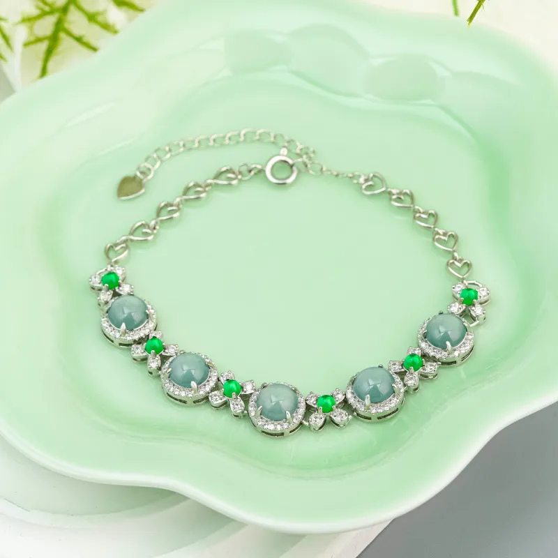 CUIYURIJI Ice Glutinous Jadeite Bracelets Women's-3