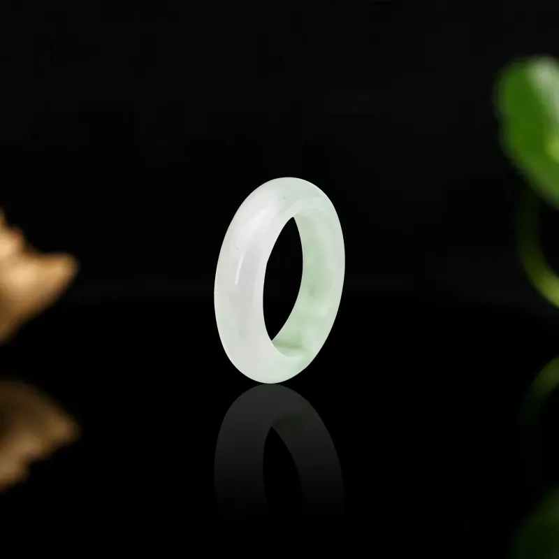 CUIYURIJI Glutinous Jade Jadeite Rings Unisex-2