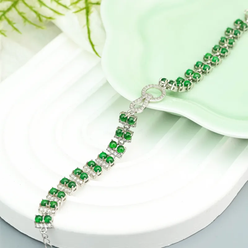 CUIYURIJI Ice Glutinous Jadeite Bracelets Women's-1