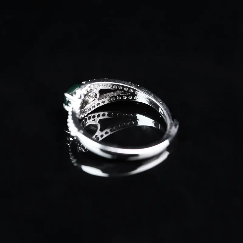 CUIYURIJI Ice Glutinous Jadeite Rings Women's-4