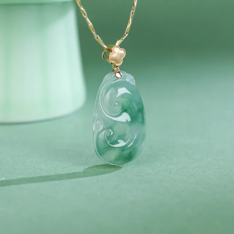 CUIYURIJI Ice Glutinous Jadeite Necklaces Women's-6