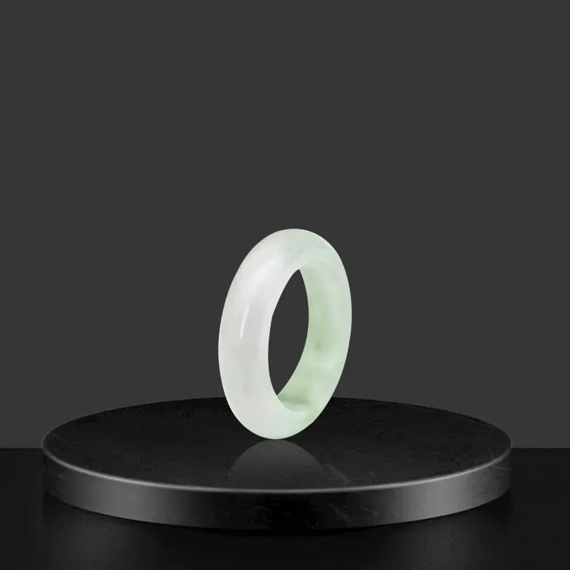 CUIYURIJI Glutinous Jade Jadeite Rings Unisex-3