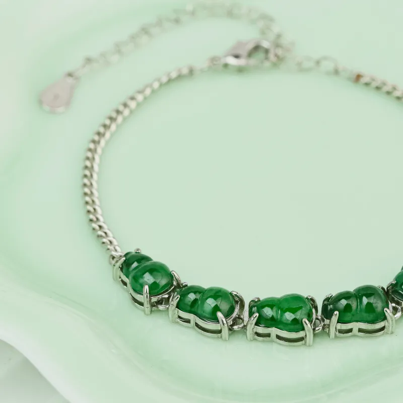 CUIYURIJI Ice Glutinous Jadeite Bracelets Women's-3