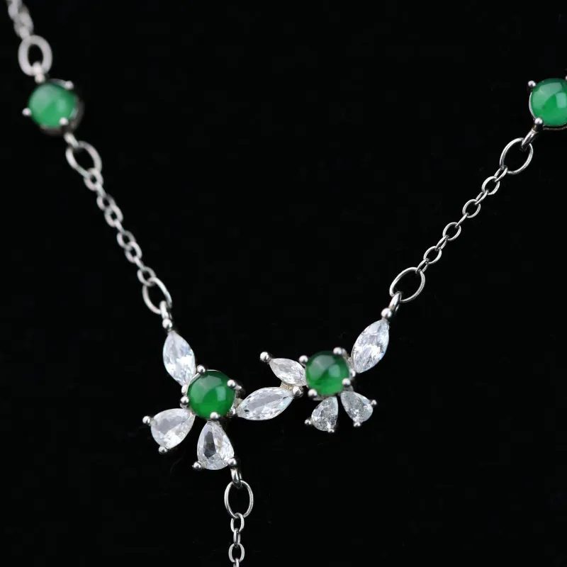 CUIYURIJI Ice Glutinous Jadeite Necklaces Women's-1
