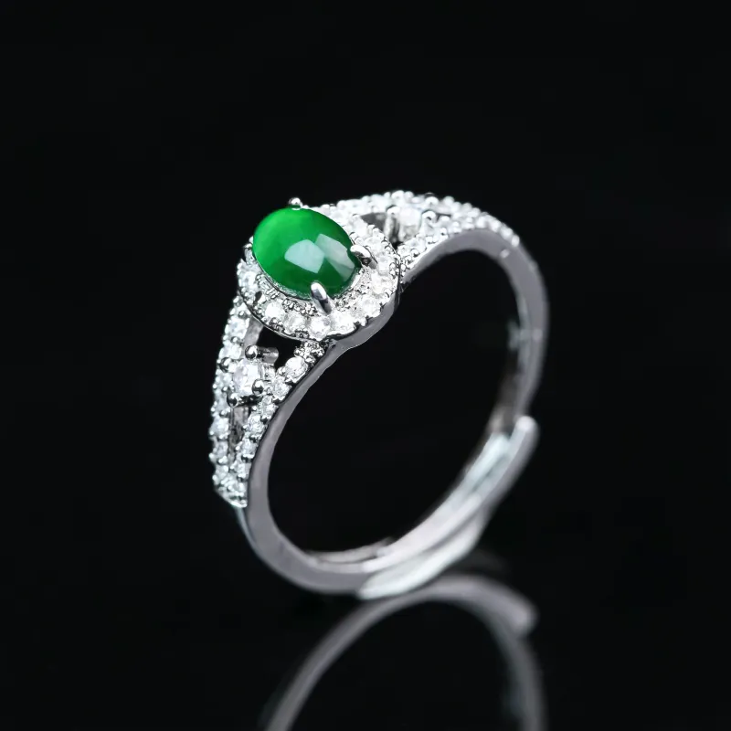 CUIYURIJI Ice Glutinous Jadeite Rings Women's-1