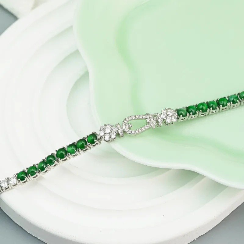 CUIYURIJI Ice Glutinous Jadeite Bracelets Women's-2