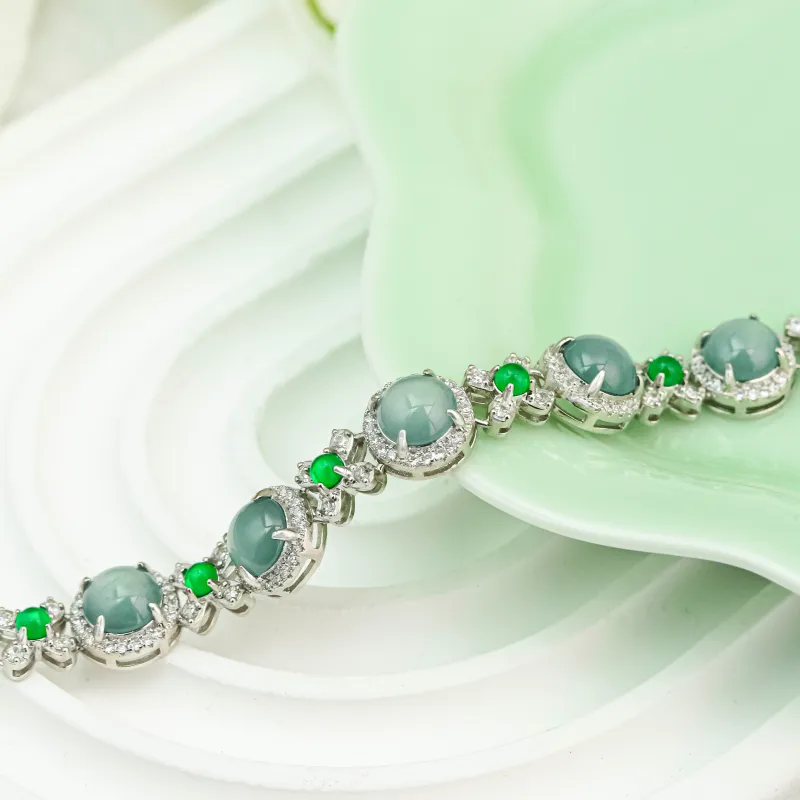 CUIYURIJI Ice Glutinous Jadeite Bracelets Women's-1