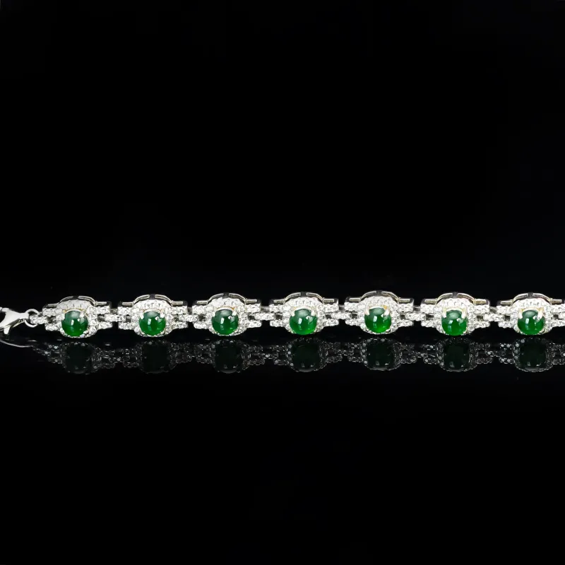 CUIYURIJI Ice Glutinous Jadeite Necklaces Women's-1