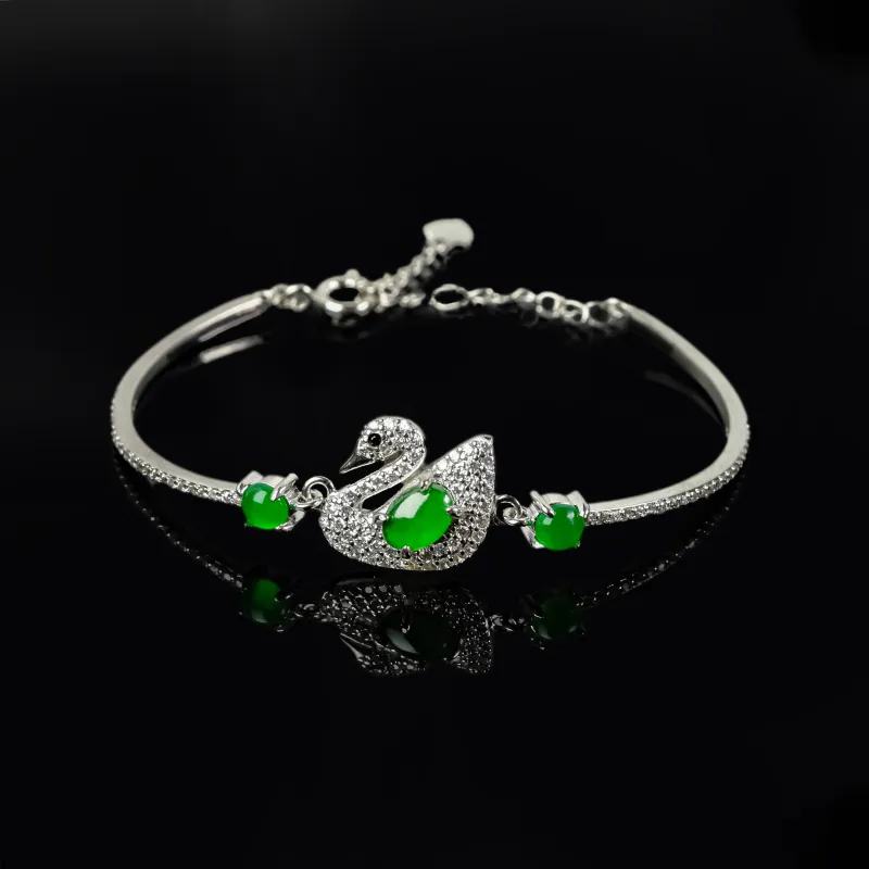 CUIYURIJI Ice Glutinous Jadeite Bracelets Women's-5