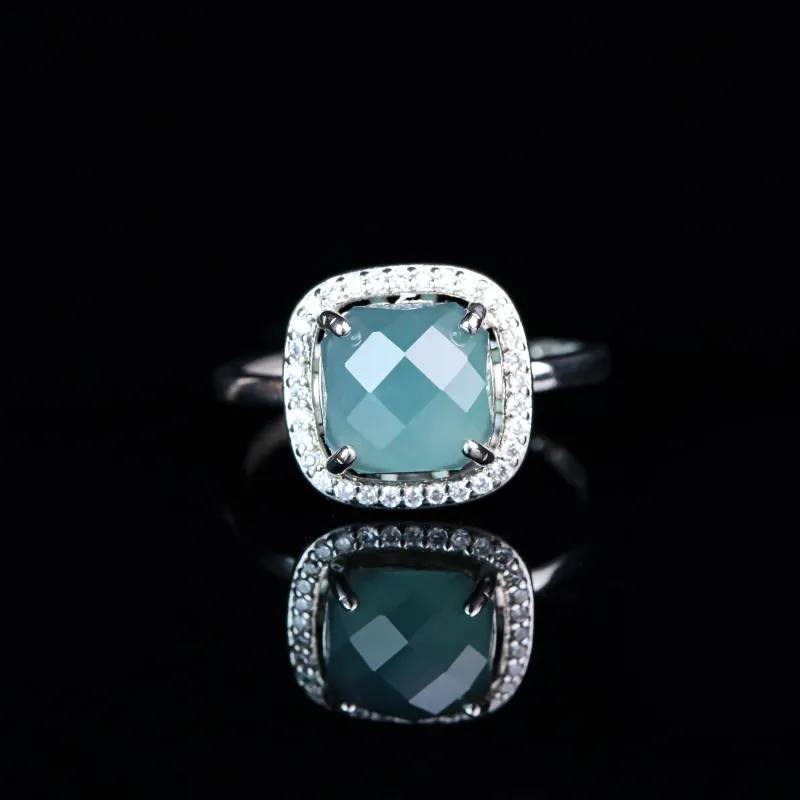 CUIYURIJI Ice Glutinous Jadeite Rings Women's-3