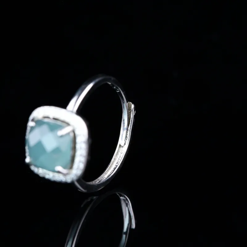 CUIYURIJI Ice Glutinous Jadeite Rings Women's-5