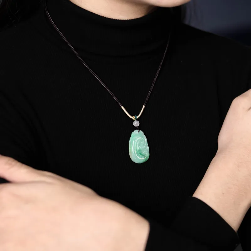 CUIYURIJI Glutinous Jade Jadeite Necklaces Unisex-2