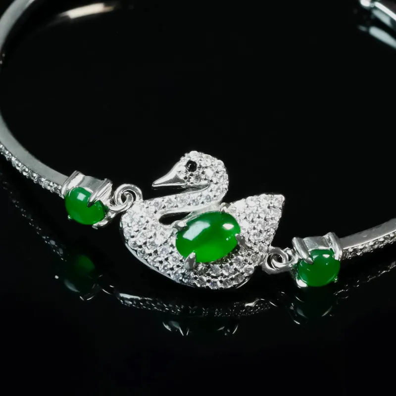CUIYURIJI Ice Glutinous Jadeite Bracelets Women's-3