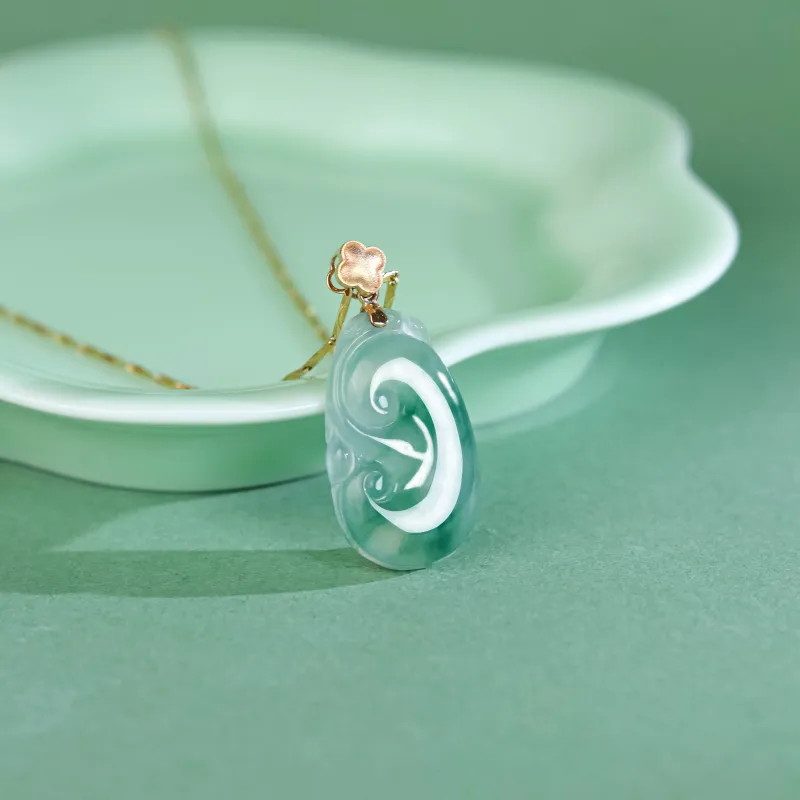CUIYURIJI Ice Glutinous Jadeite Necklaces Women's-3