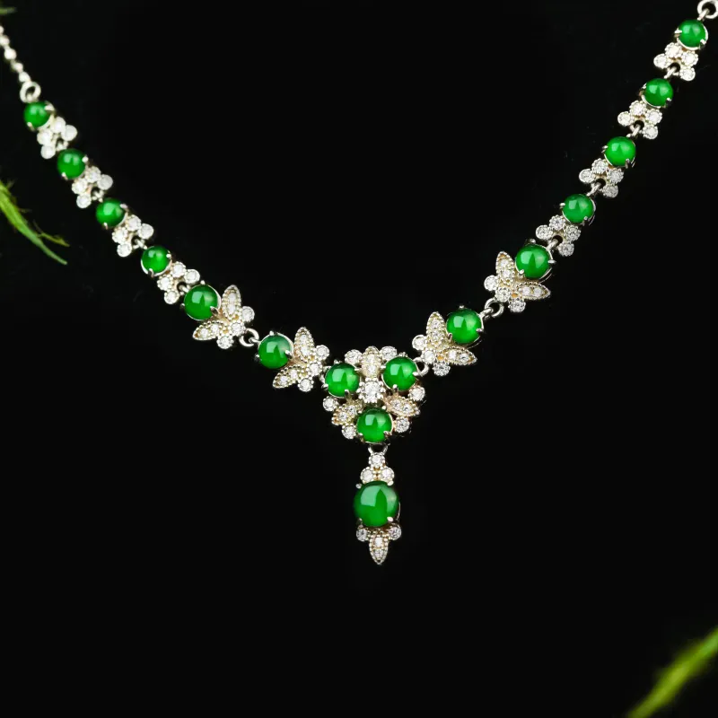 CUIYURIJI Ice Glutinous Jadeite Necklaces Women's-6