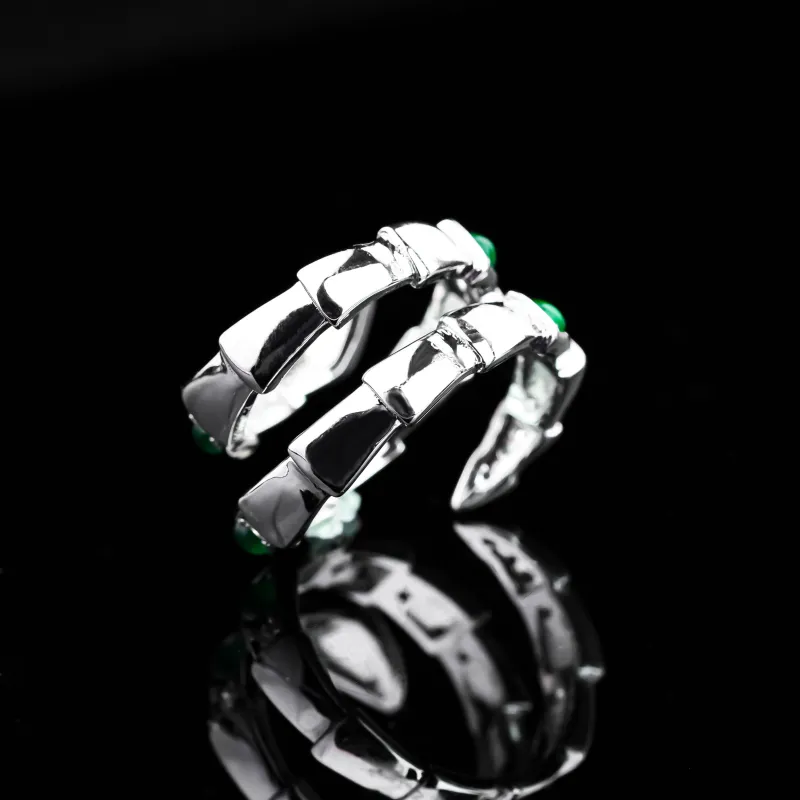 CUIYURIJI Ice Glutinous Jadeite Rings Unisex-6