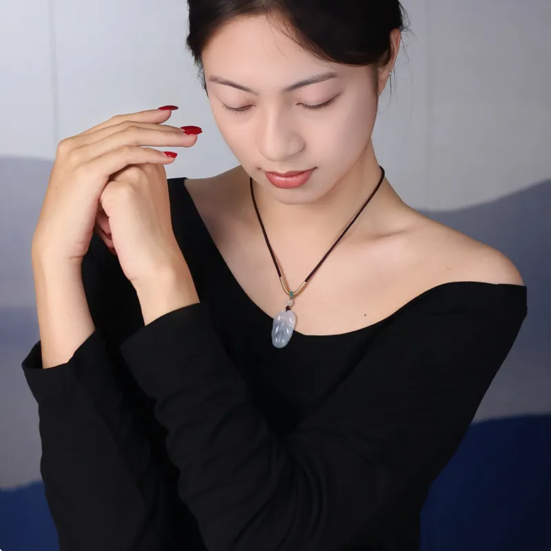 CUIYURIJI Glutinous Jade Necklaces Women's-4