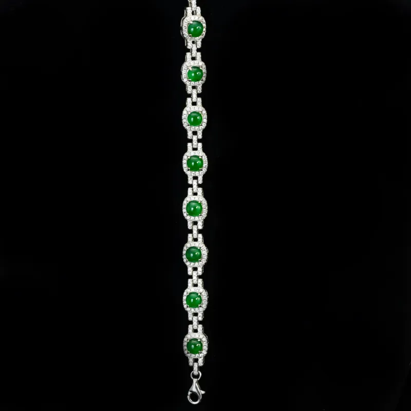 CUIYURIJI Ice Glutinous Jadeite Necklaces Women's-3