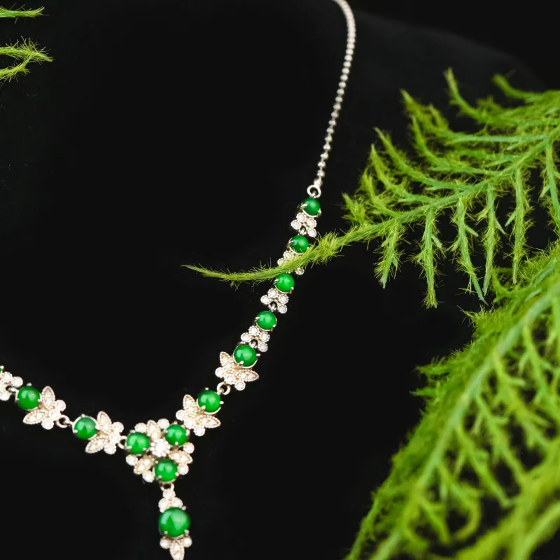 CUIYURIJI Ice Glutinous Jadeite Necklaces Women's-2