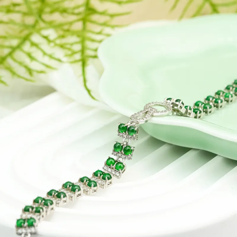 CUIYURIJI Ice Glutinous Jadeite Bracelets Women's-3