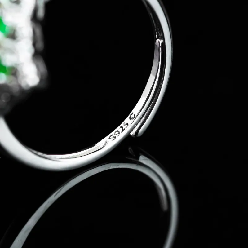 CUIYURIJI Ice Glutinous Jadeite Rings Women's-3