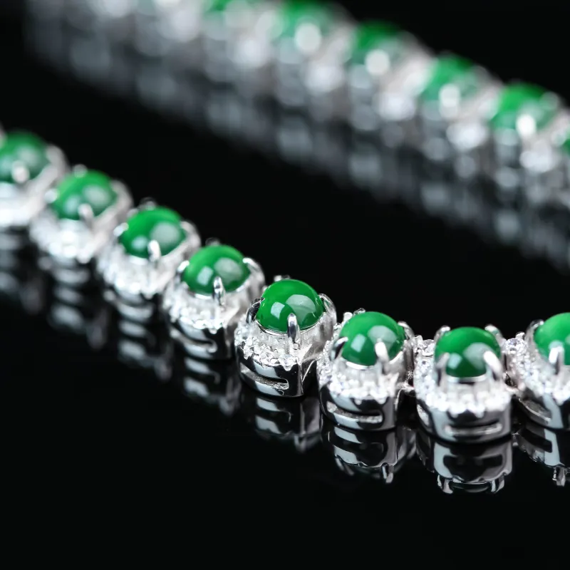 CUIYURIJI Ice Glutinous Jadeite Necklaces Women's-5