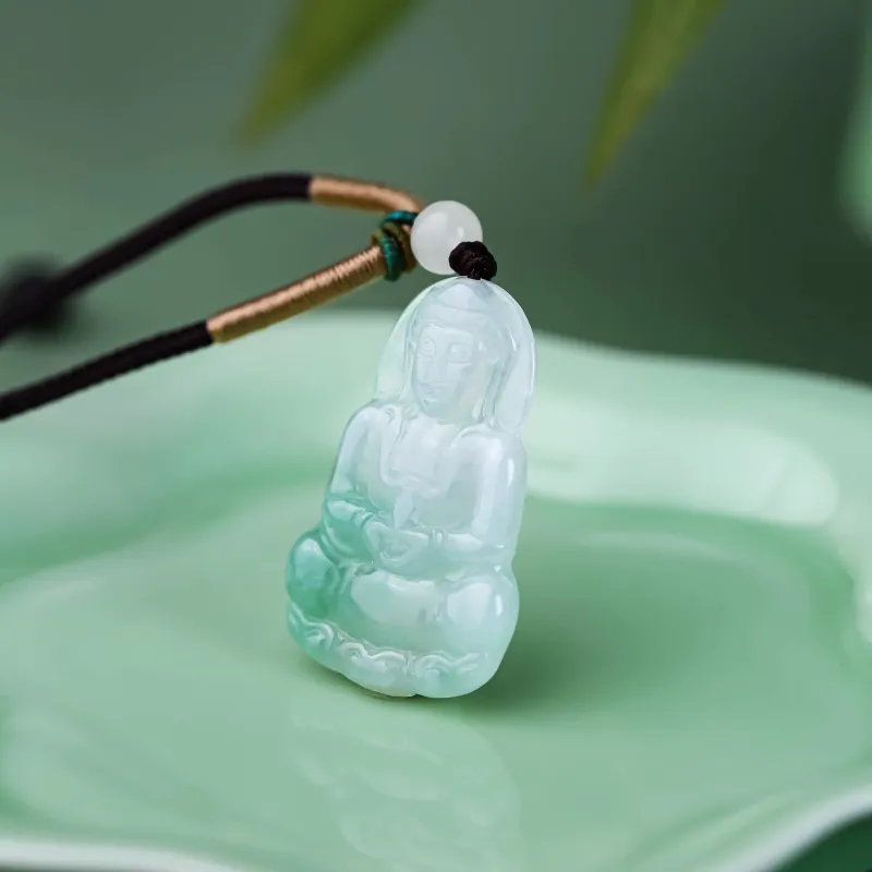 CUIYURIJI Glutinous Jade Jadeite Necklaces Men's-3