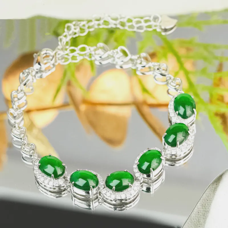 CUIYURIJI Ice Glutinous Jadeite Bracelets Women's-2