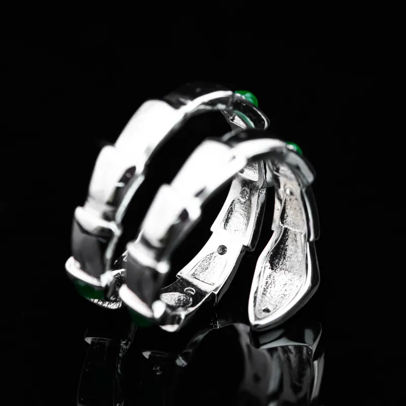 CUIYURIJI Ice Glutinous Jadeite Rings Unisex-7