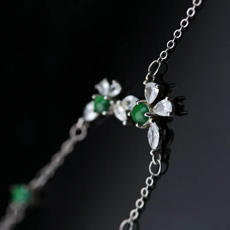 CUIYURIJI Ice Glutinous Jadeite Necklaces Women's-3