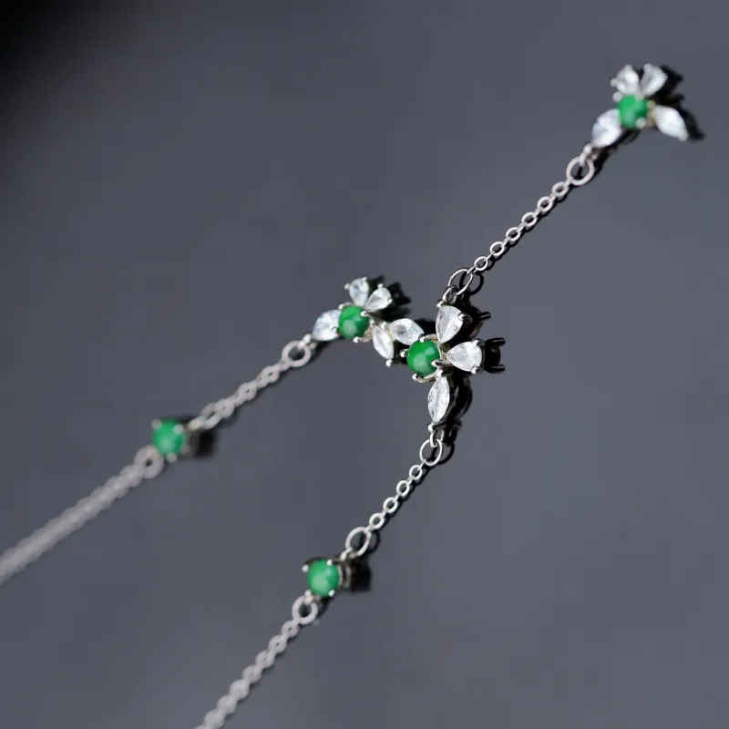 CUIYURIJI Ice Glutinous Jadeite Necklaces Women's-5