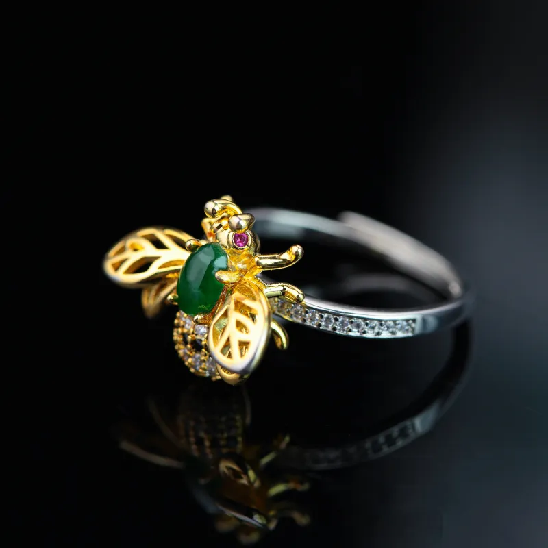 CUIYURIJI Ice Glutinous Jadeite Rings Women's-2