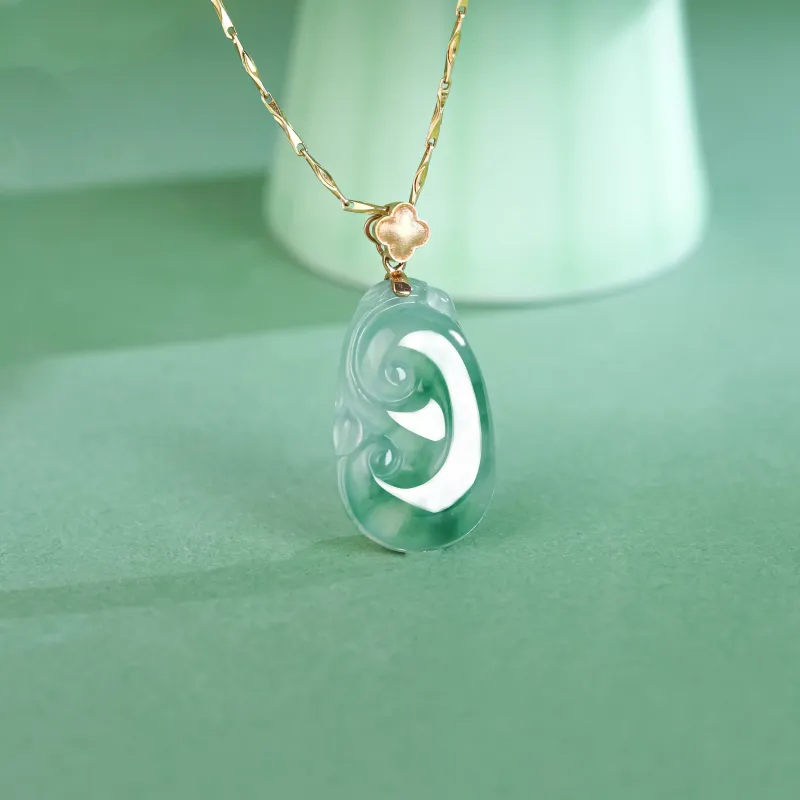 CUIYURIJI Ice Glutinous Jadeite Necklaces Women's-4