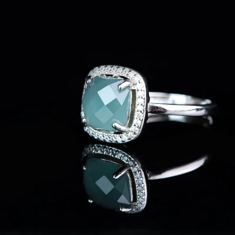 CUIYURIJI Ice Glutinous Jadeite Rings Women's-4