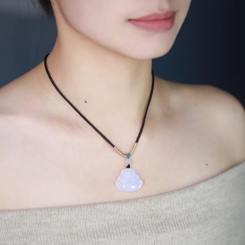 CUIYURIJI Glutinous Jade Jadeite Necklaces Women's-3