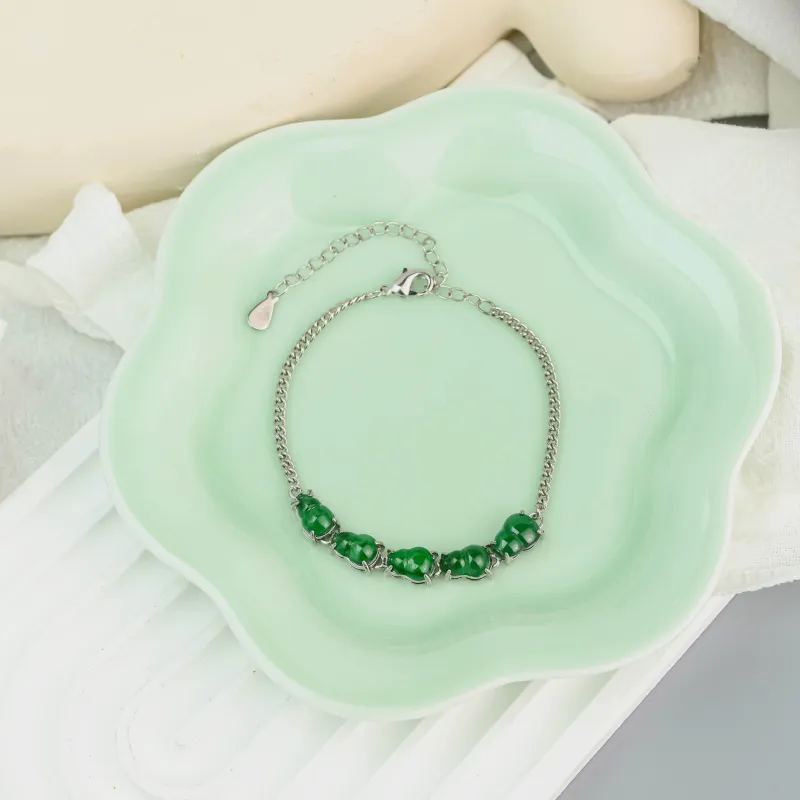 CUIYURIJI Ice Glutinous Jadeite Bracelets Women's-4
