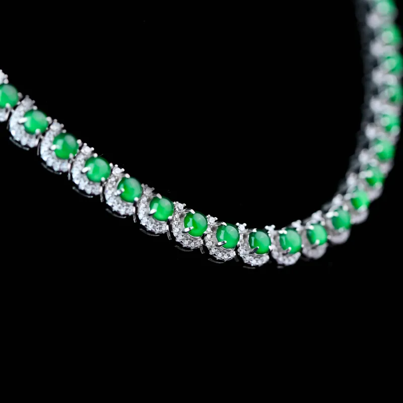 CUIYURIJI Ice Glutinous Jadeite Necklaces Women's-3