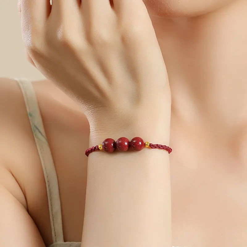 Rui Ge Mei Reconstructed Cinnabar Bracelets Unisex-2