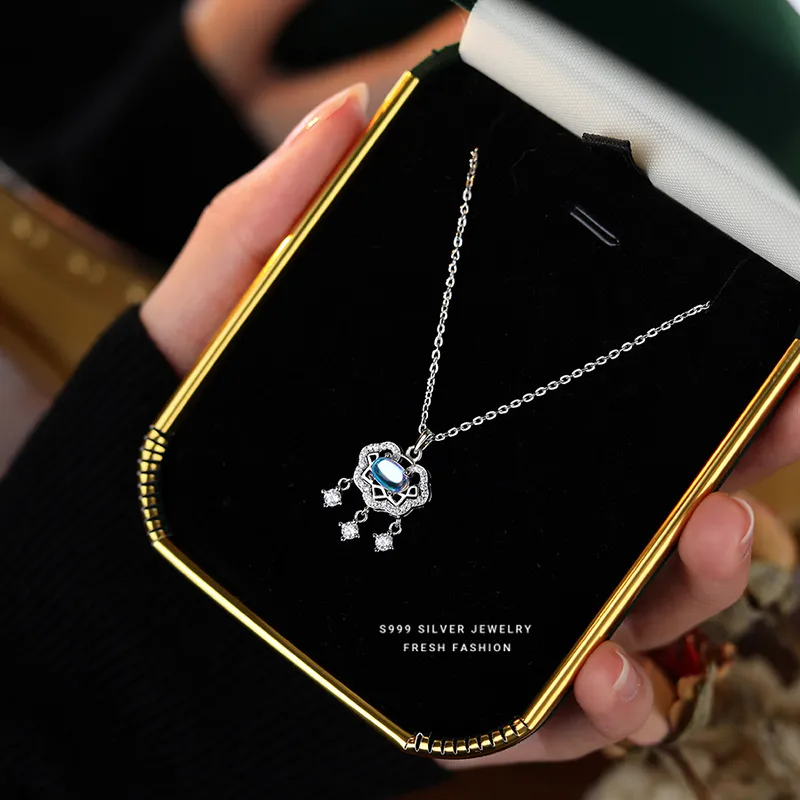 Rui Ge Mei S999 Fine Silver Necklaces Women's-2