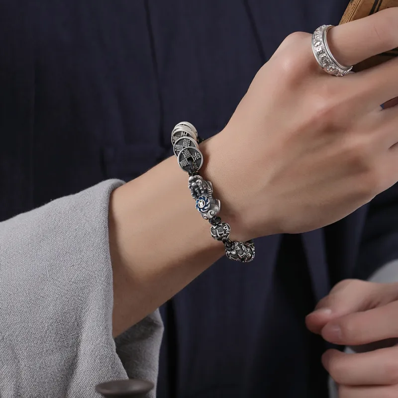 Rui Ge Mei S999 Fine Silver Bracelets Men's-3